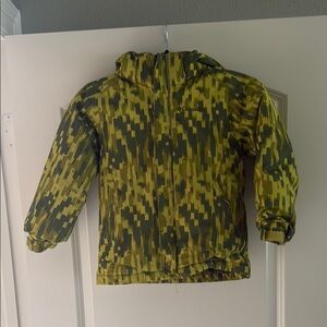 Boys Columbia Green and Yellow Winter Jacket